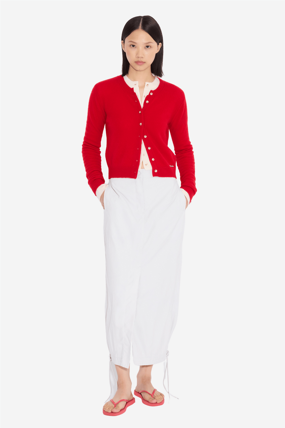 Holzweiler Genser & Cardigan W. Cashmere Cardigan Red