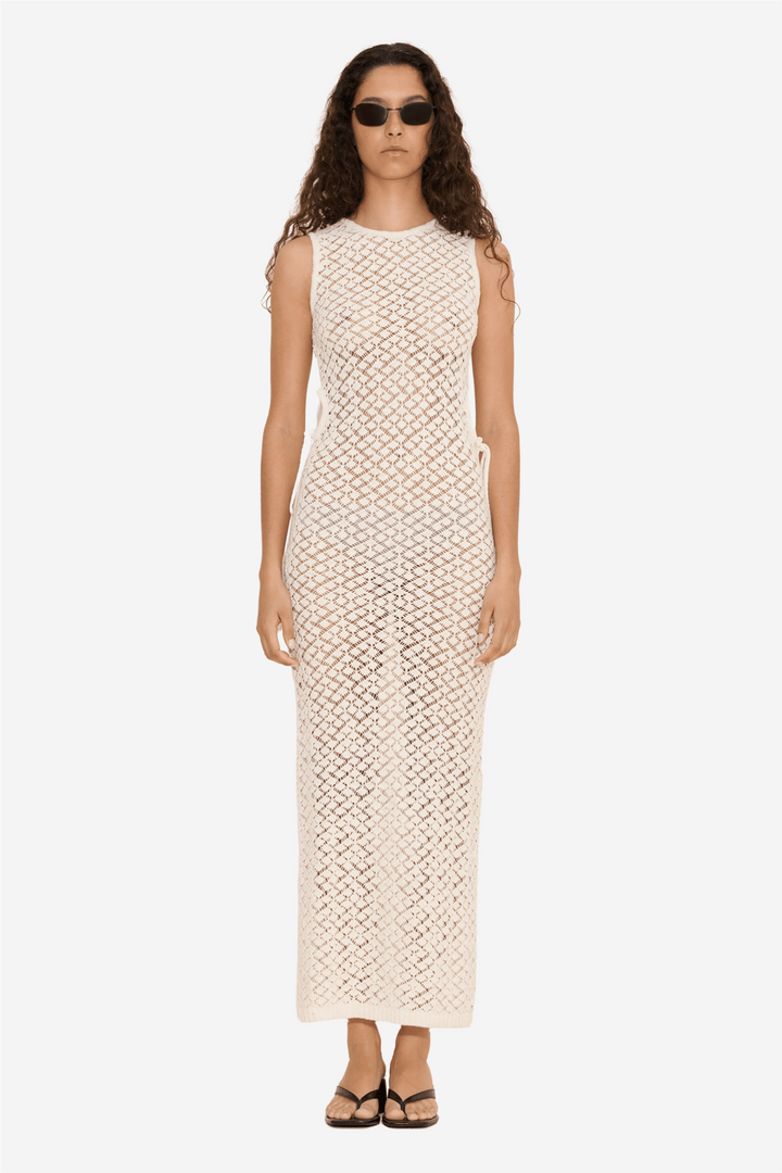 Holzweiler Kjoler & jumpsuits Cecilia Knit Crochet Dress Ecru