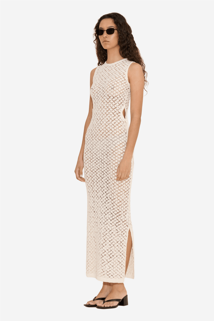 Holzweiler Kjoler & jumpsuits Cecilia Knit Crochet Dress Ecru