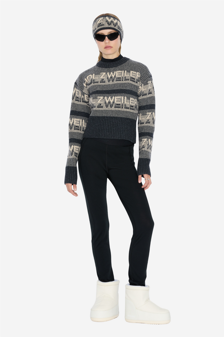 Holzweiler Skitøy Ski Cropped Crew Dark Grey