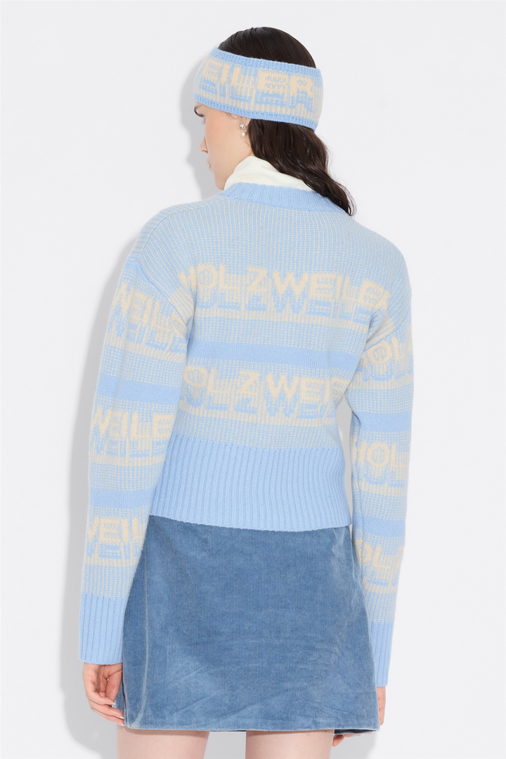 Holzweiler Skitøy Ski Cropped Crew Light Blue