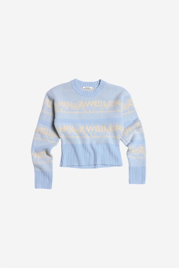 Holzweiler Skitøy Ski Cropped Crew Light Blue