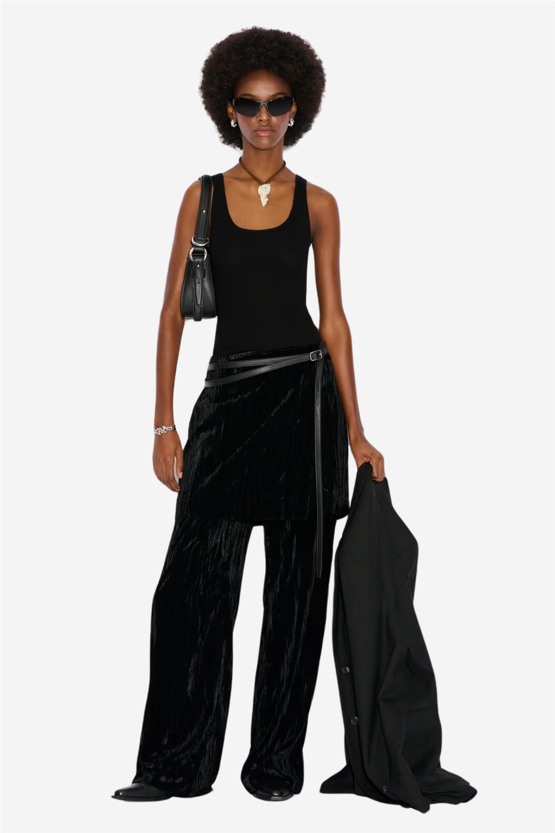 Holzweiler Skjørt Cygnet Velvet Skirt Black