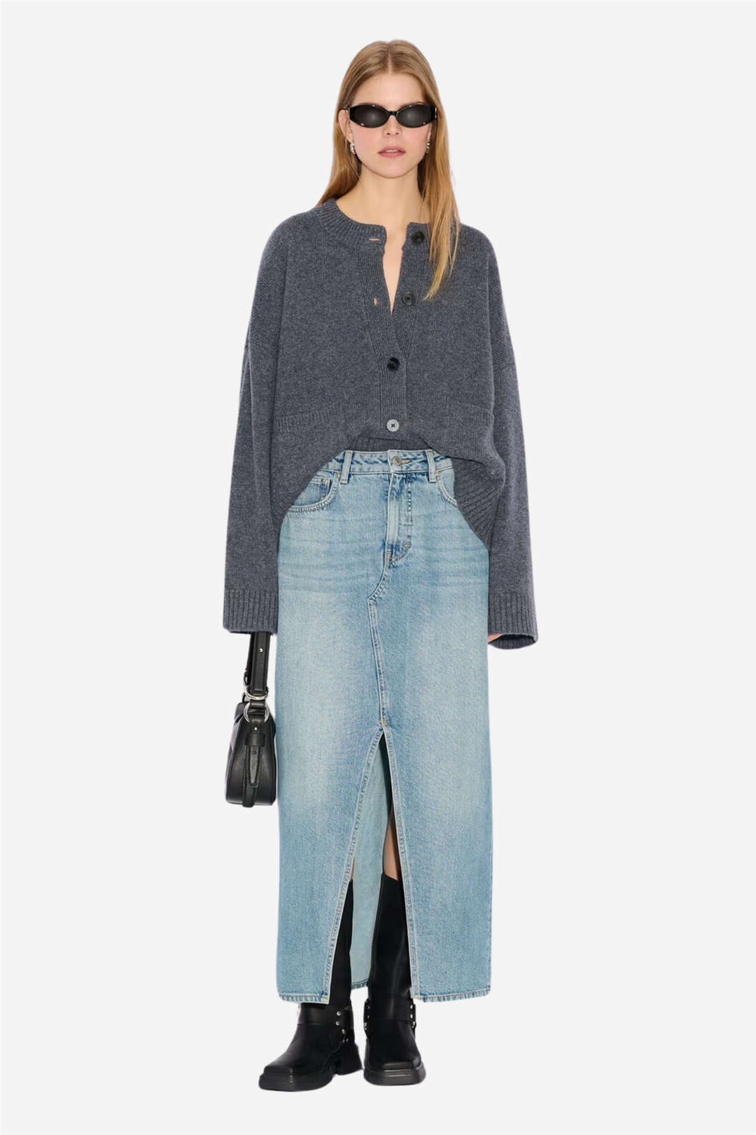 Holzweiler Skjørt Denim Long Skirt Lt. Blue