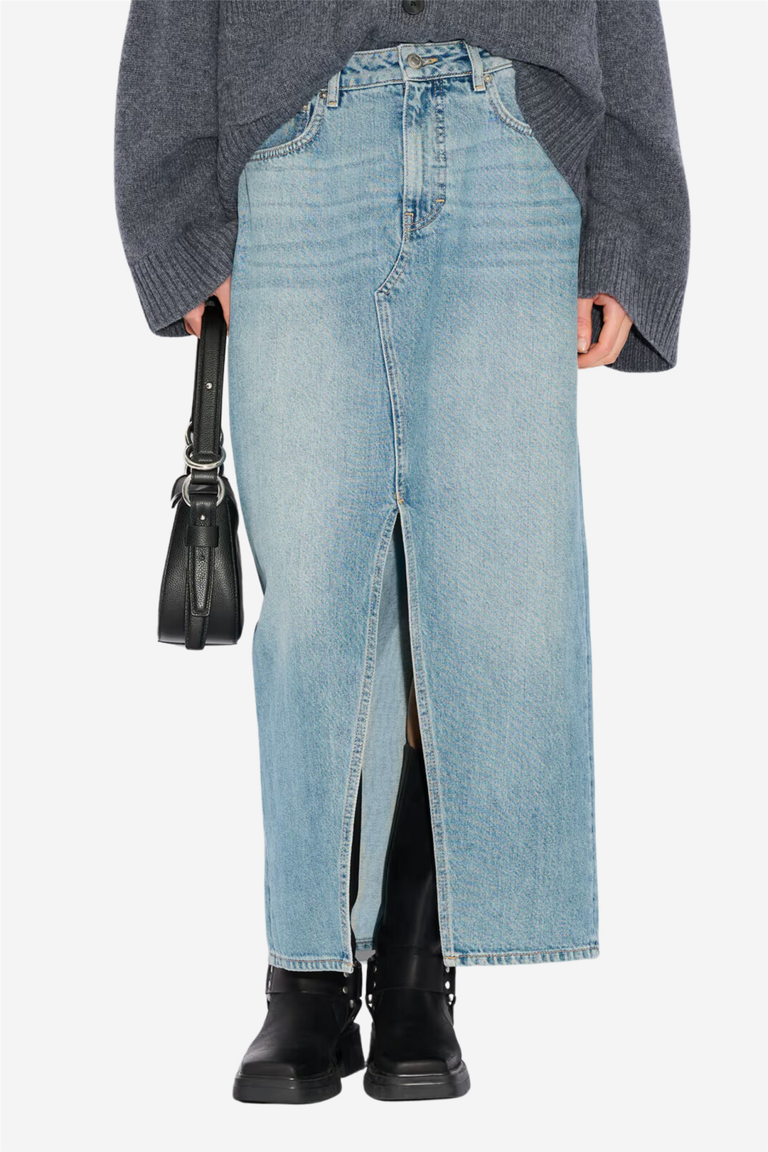 Holzweiler Skjørt Denim Long Skirt Lt. Blue