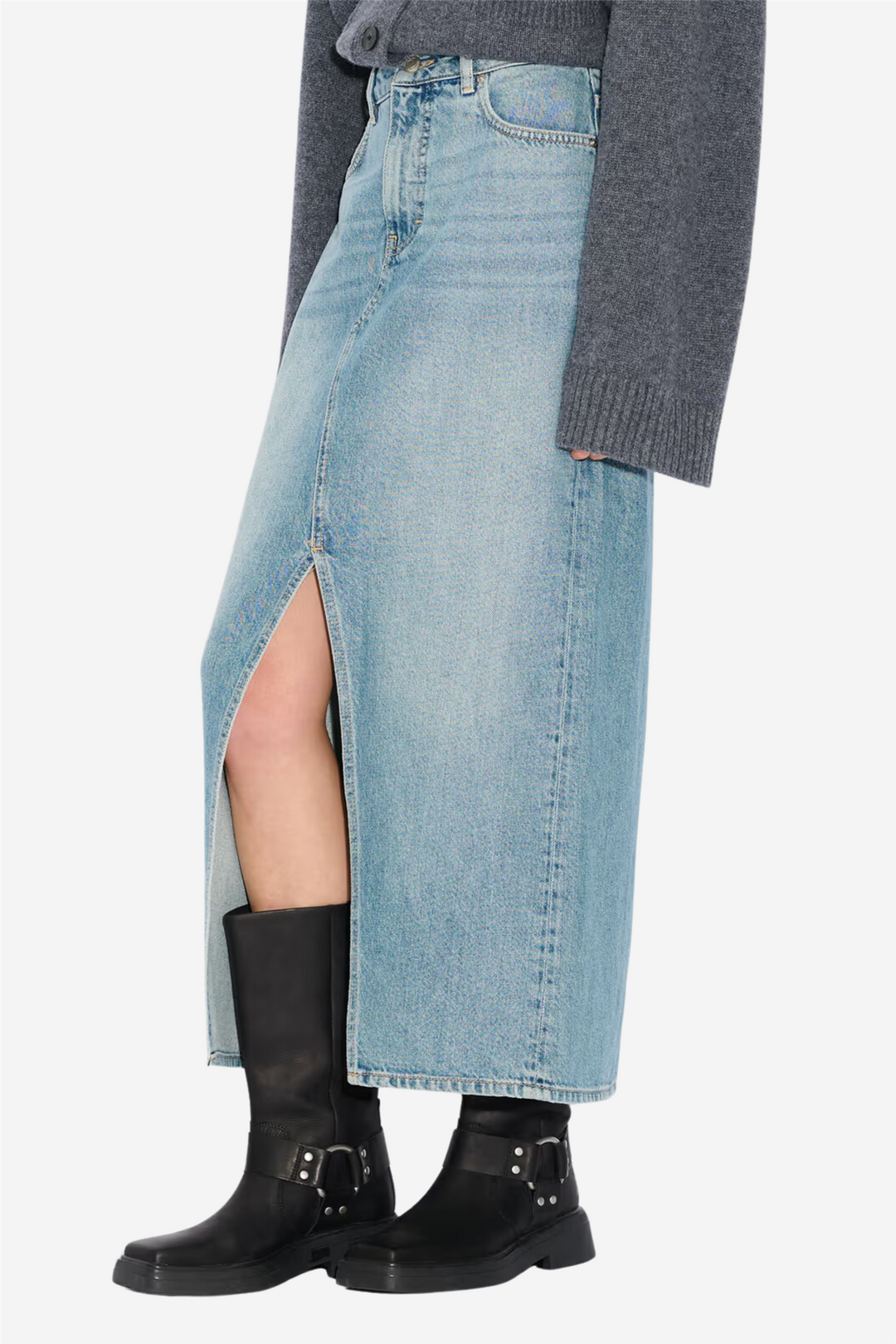 Holzweiler Skjørt Denim Long Skirt Lt. Blue