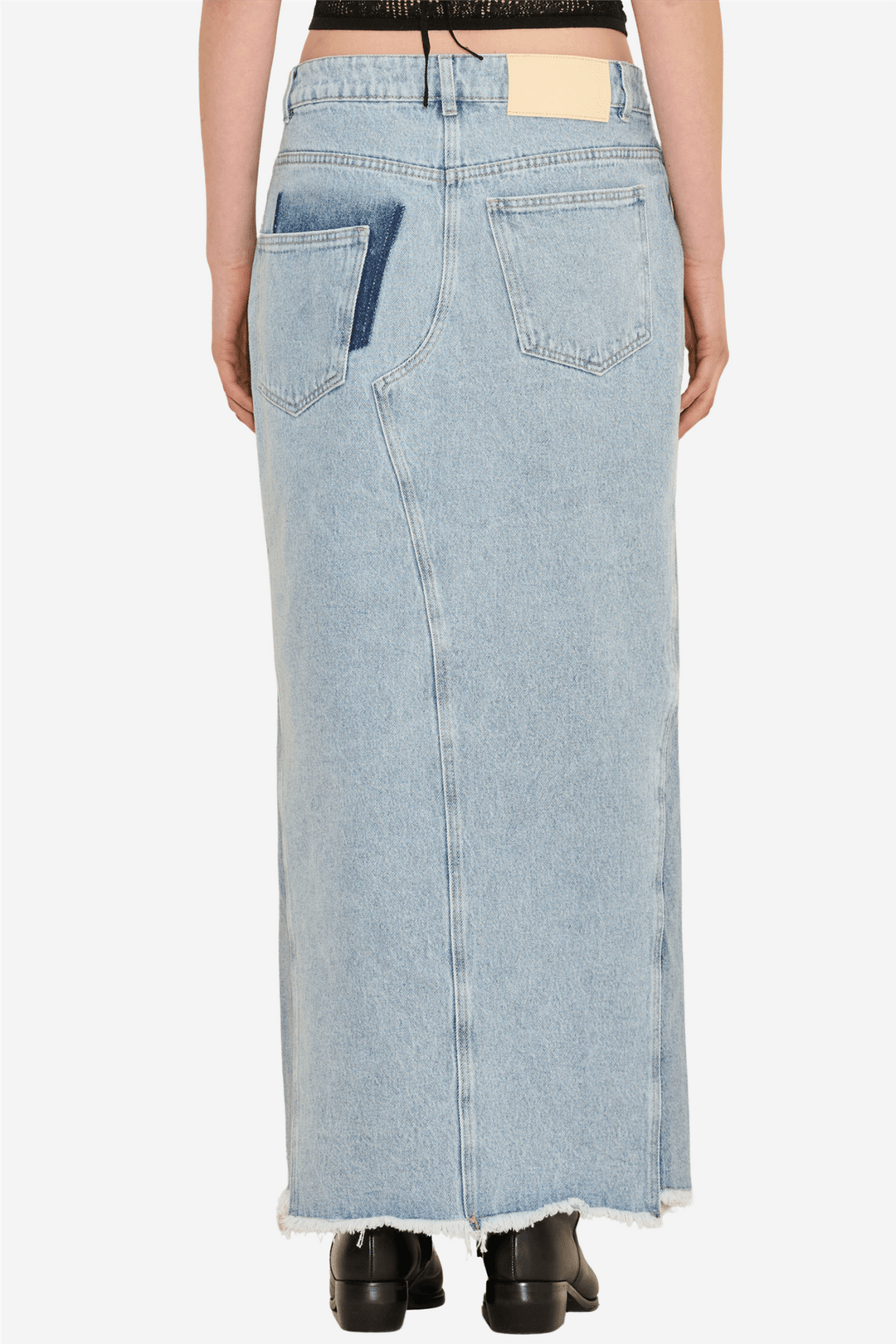 Holzweiler Skjørt Louisa Long Denim Skirt Lt. Blue Mix