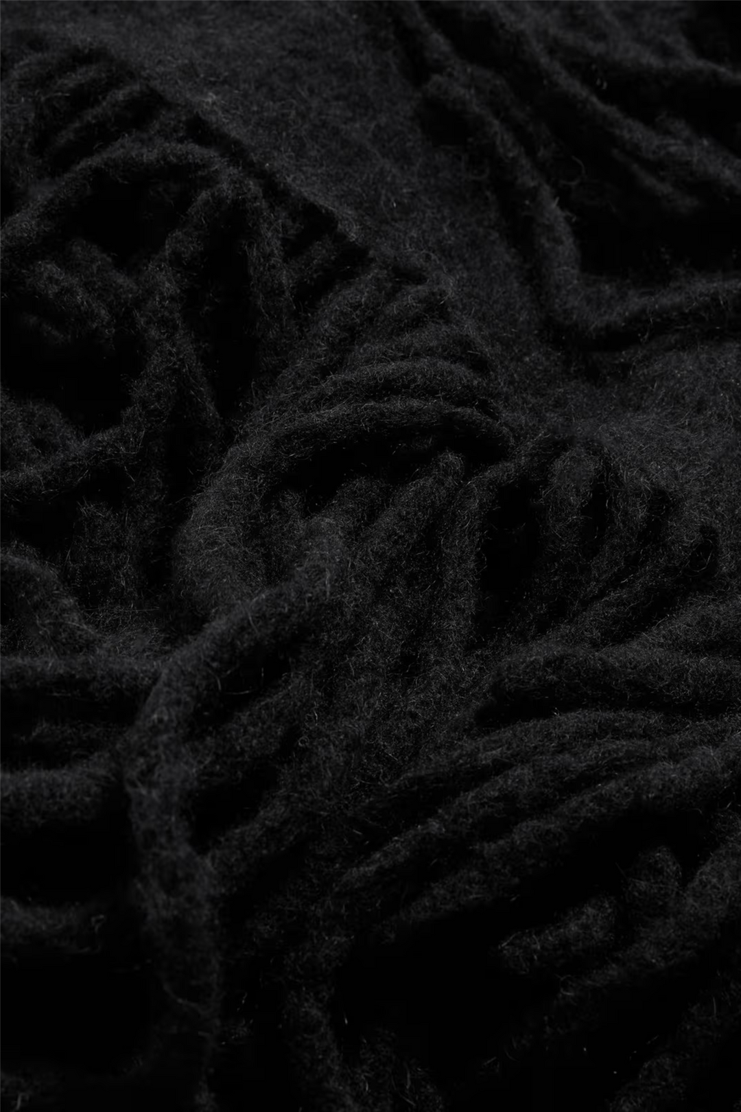 Holzweiler Tilbehør Tassel Scarf Black