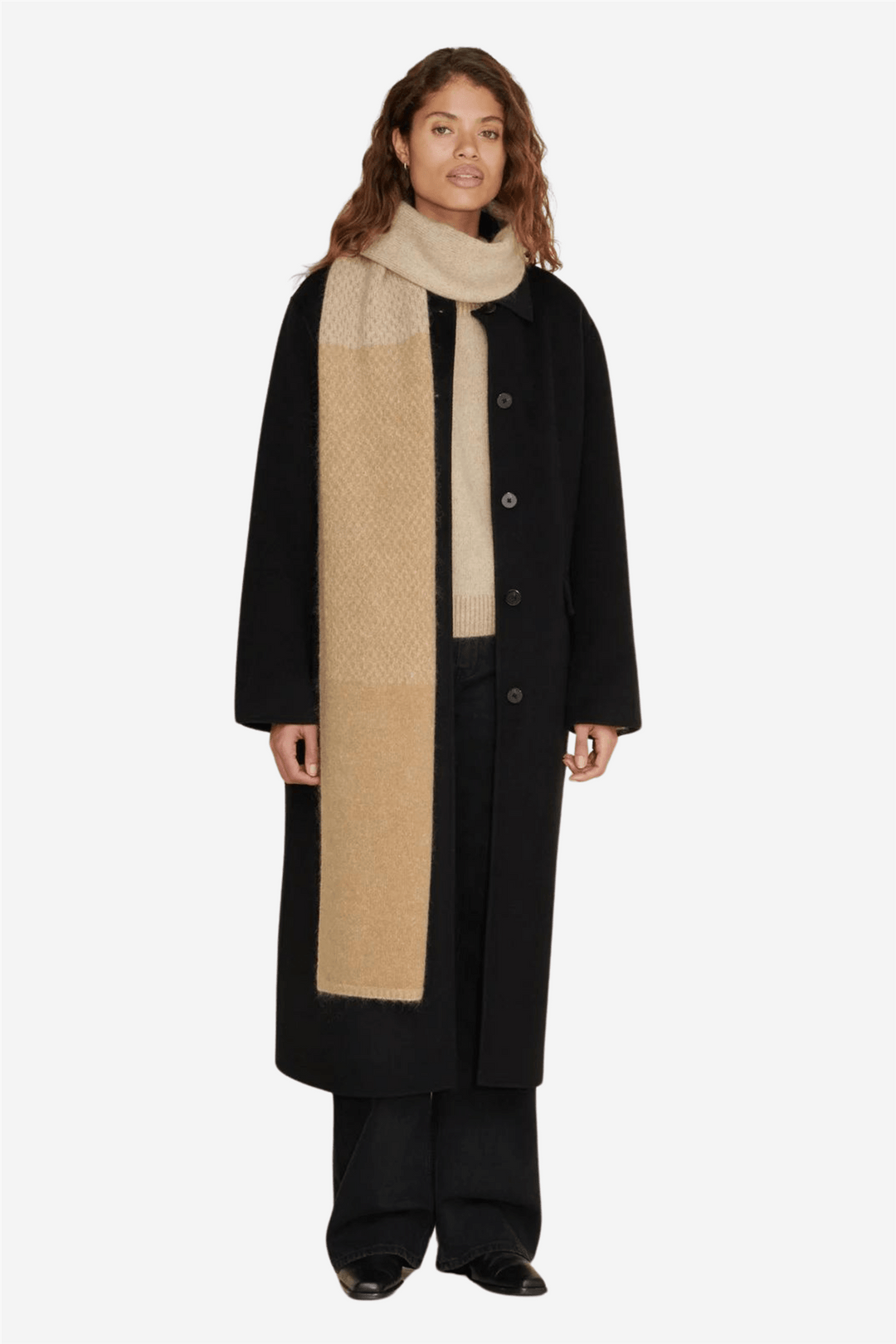 Holzweiler Tilbehør Tine Knit Scarf Sand Mix