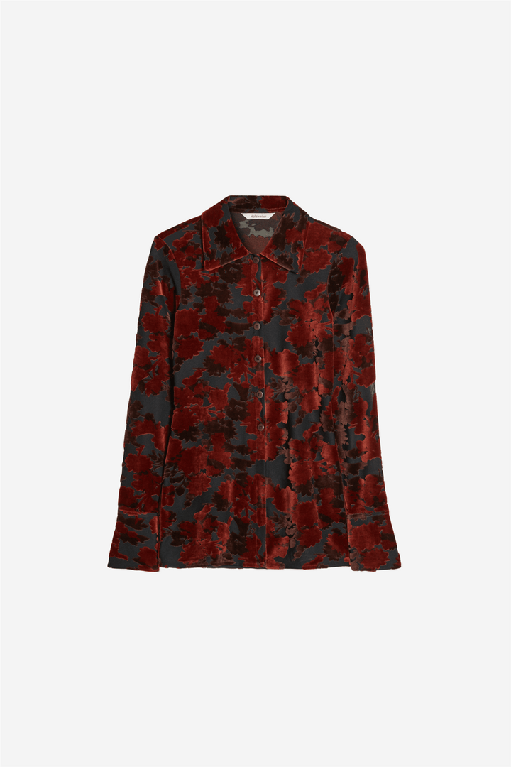 Holzweiler Topper & t-skjorter Cissi Devore Shirt Brown Mix