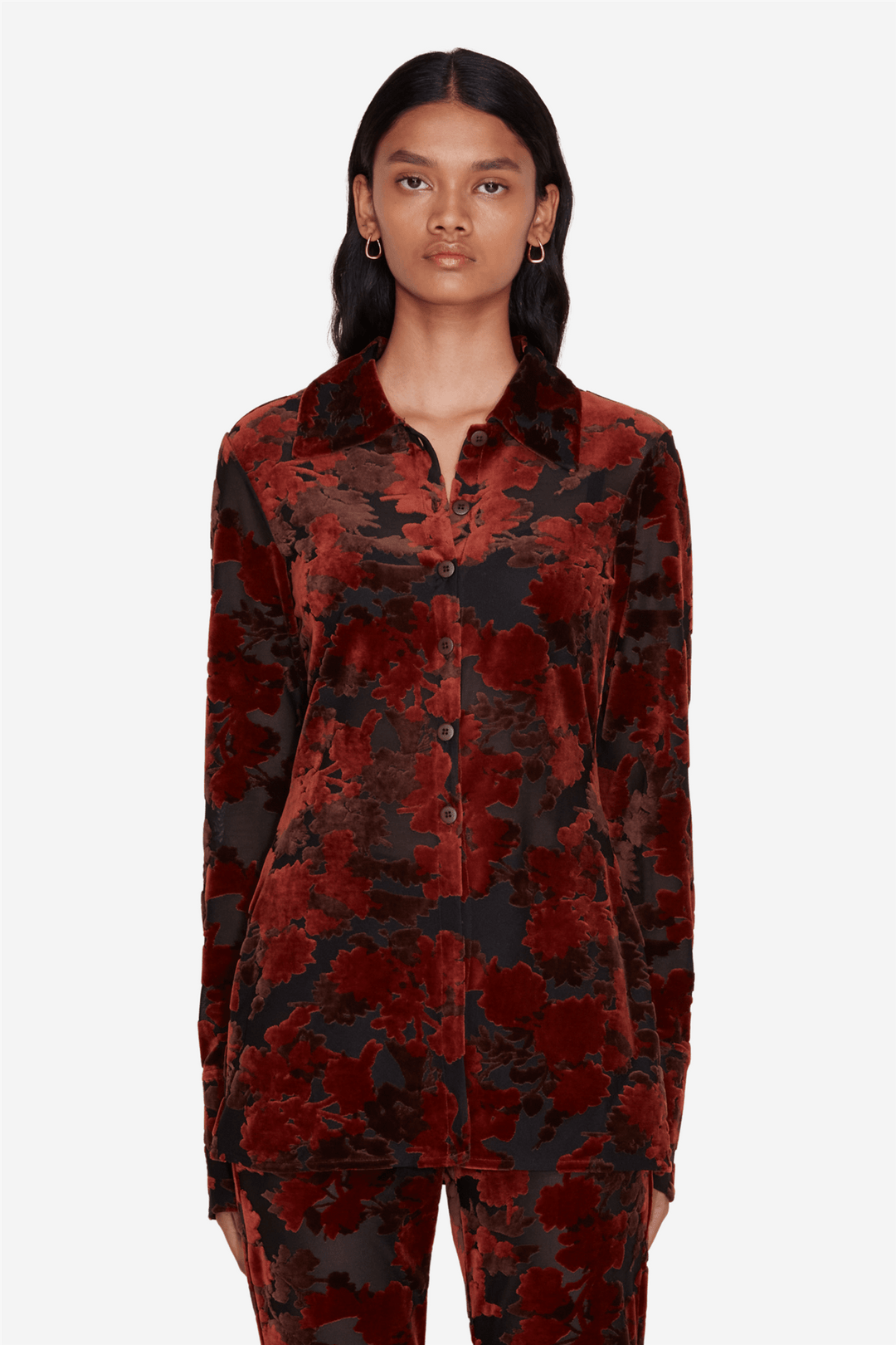 Holzweiler Topper & t-skjorter Cissi Devore Shirt Brown Mix
