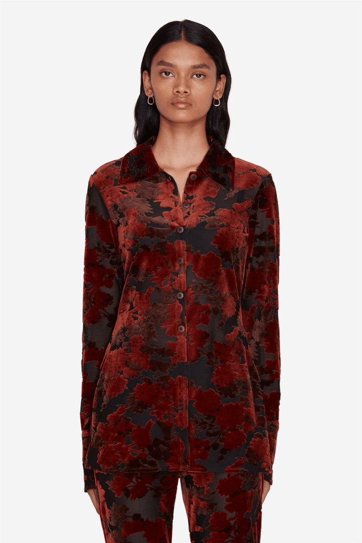 Holzweiler Topper & t-skjorter Cissi Devore Shirt Brown Mix