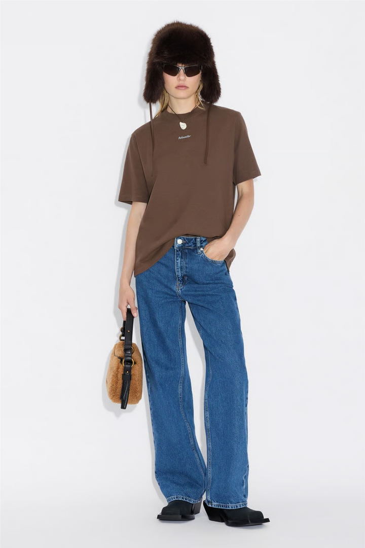 Holzweiler Topper & t-skjorter Kjerag National Tee Brown