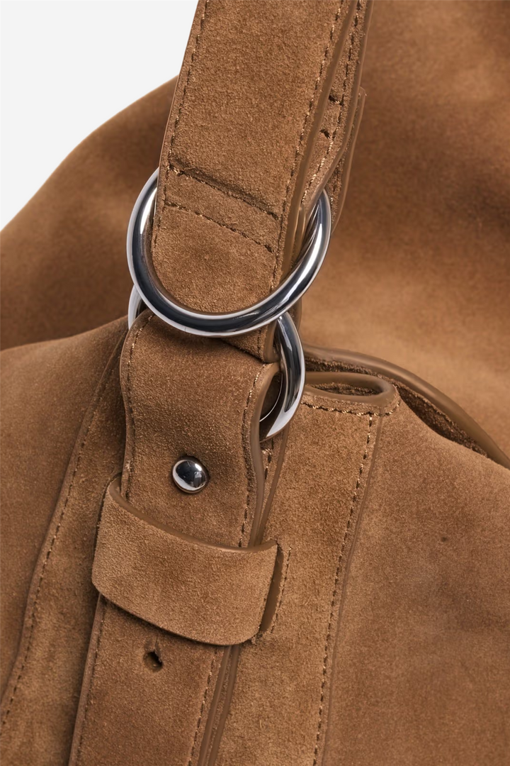 Holzweiler Vesker Bud Slouchy Suede Tote Camel