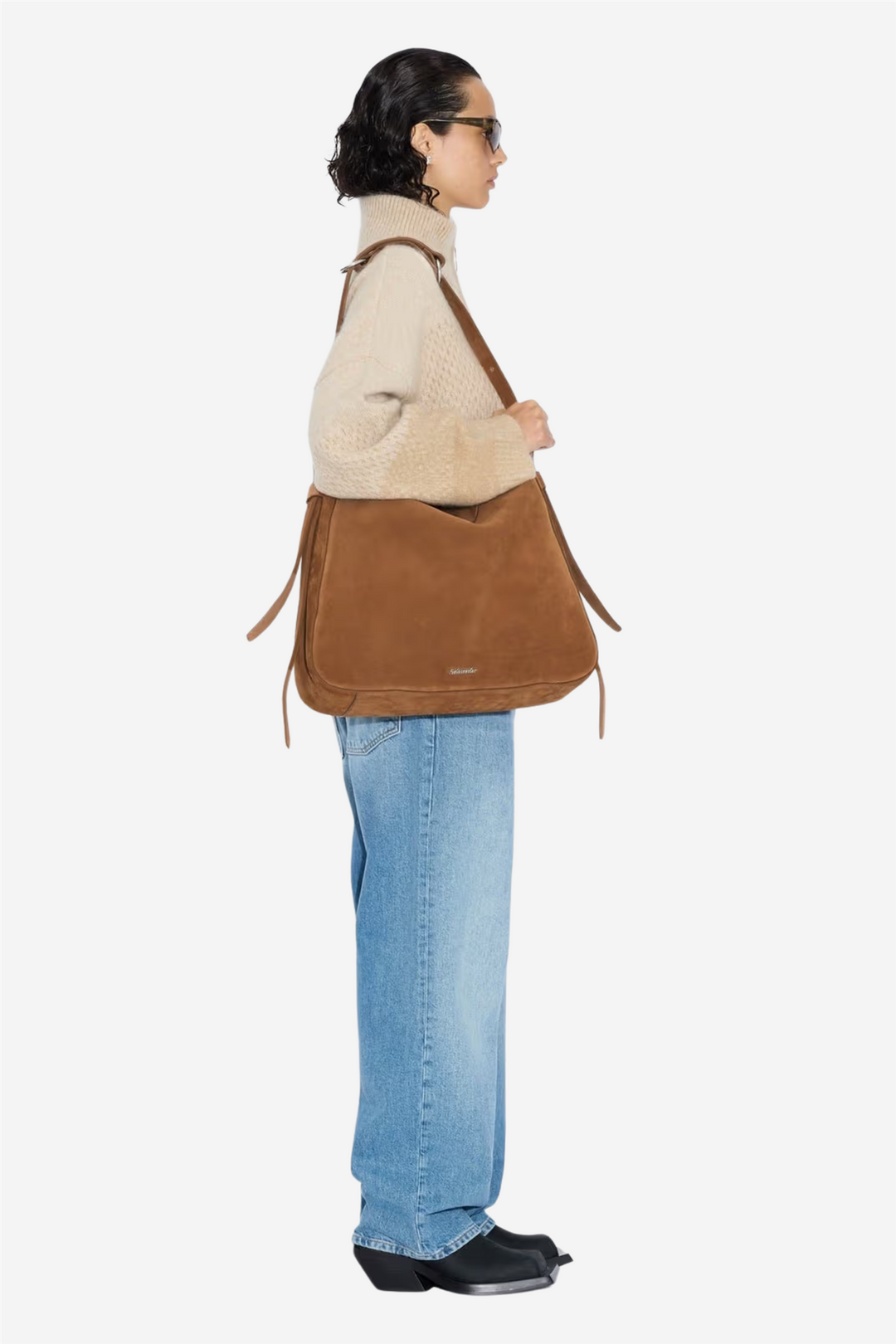 Holzweiler Vesker Bud Slouchy Suede Tote Camel