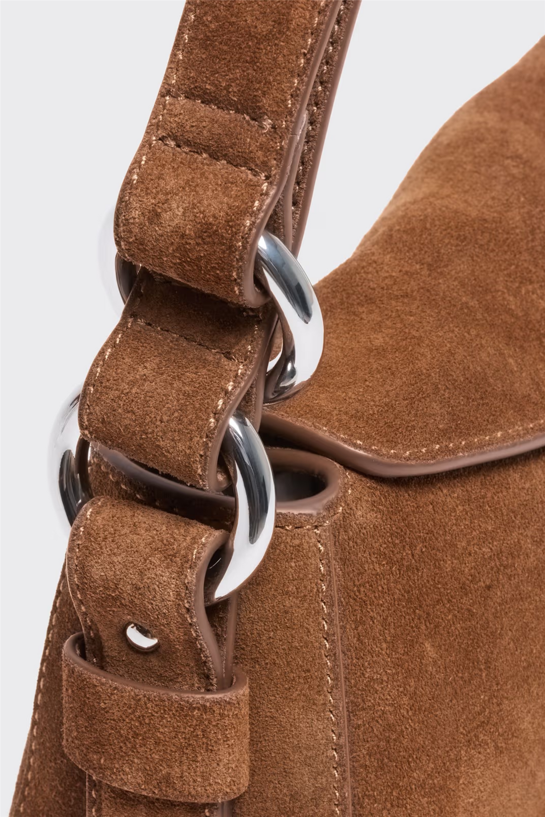 Holzweiler Vesker Bud Suede Bag Midi Camel