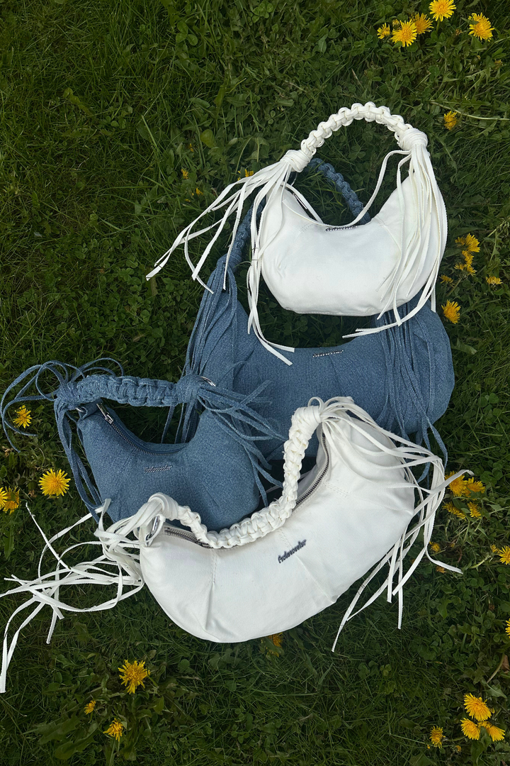 Holzweiler Vesker Cocoon Denim Micro Bag Mid Blue