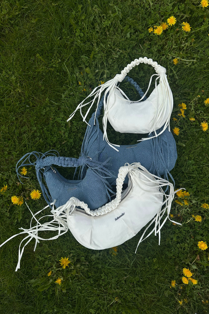 Holzweiler Vesker Cocoon Denim Micro Bag Mid Blue