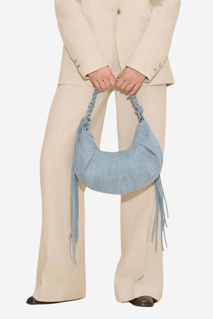 Holzweiler Vesker Cocoon Denim Small Bag Lt. Blue Mix