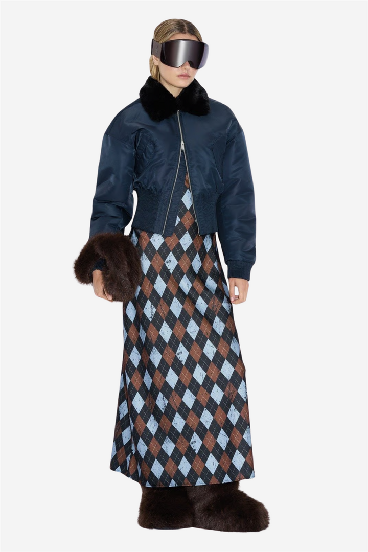 Holzweiler Vesker Reiko Furry Small Bag Dark Brown