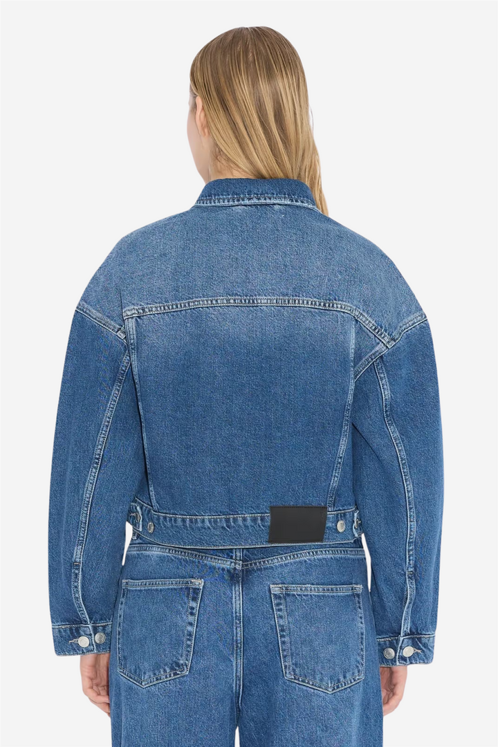 Holzweiler Yttertøy Cropped Denim Jacket Blue
