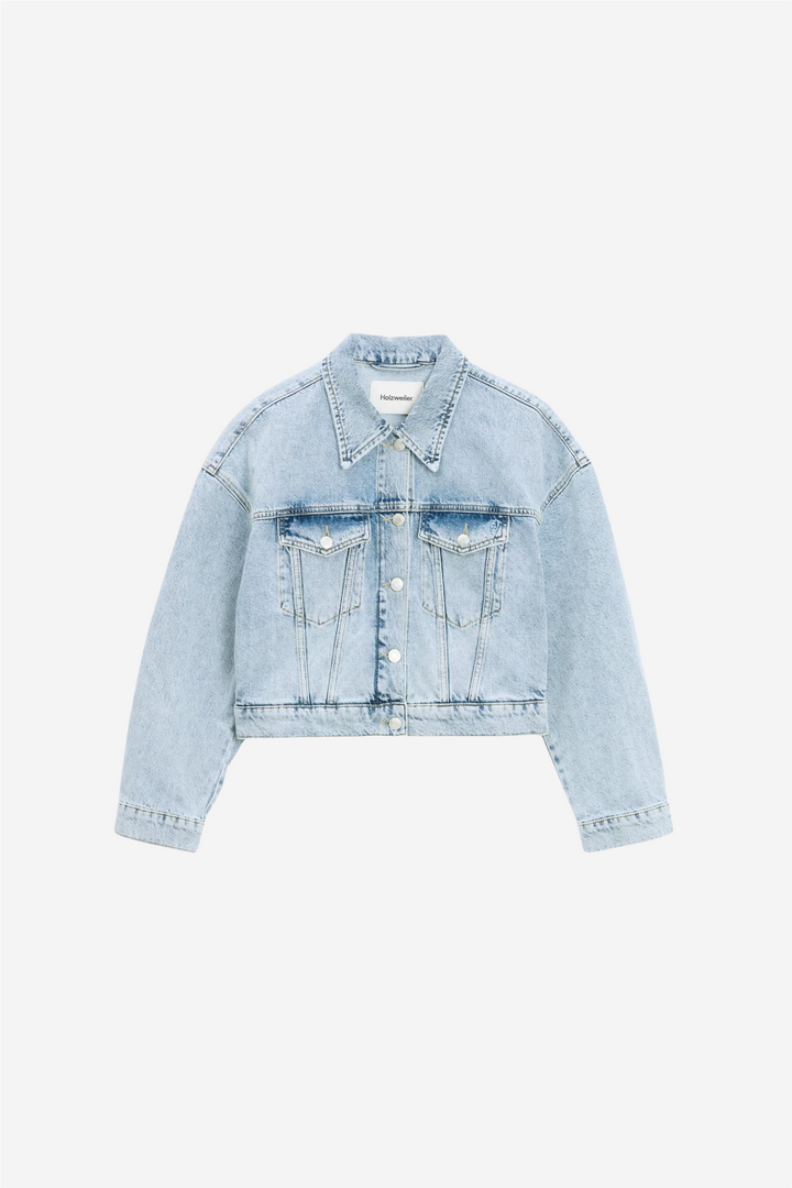 Holzweiler Yttertøy Cropped Denim Jacket Blue Washed