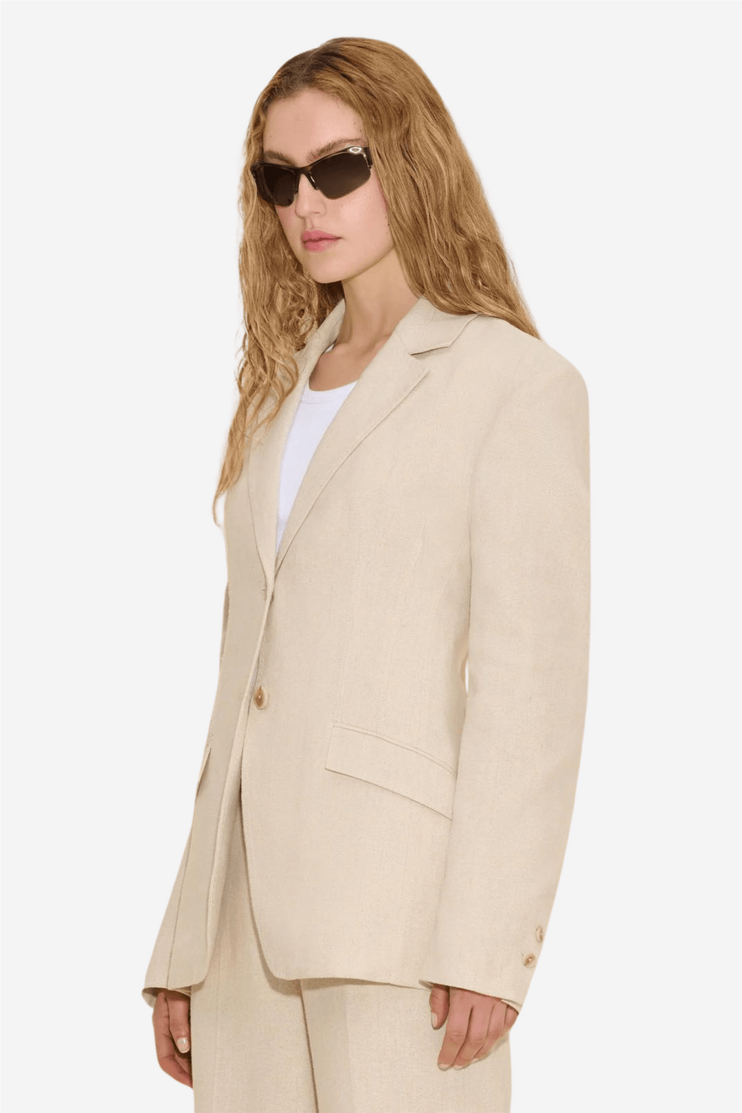 Holzweiler Yttertøy Cygnet Linen Blazer Ecru
