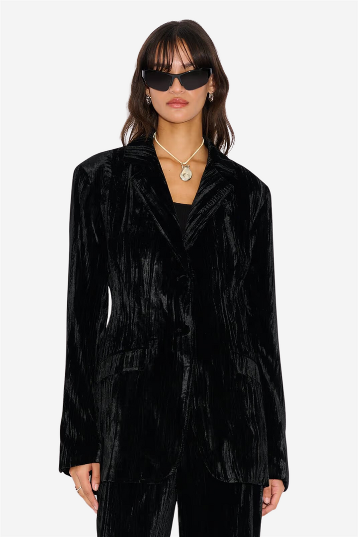 Holzweiler Yttertøy Cygnet Velvet Blazer Black