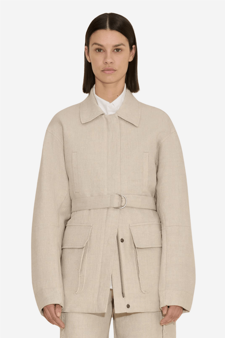 Holzweiler Yttertøy Gorti Linen Jacket Sand
