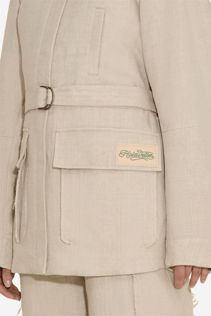 Holzweiler Yttertøy Gorti Linen Jacket Sand