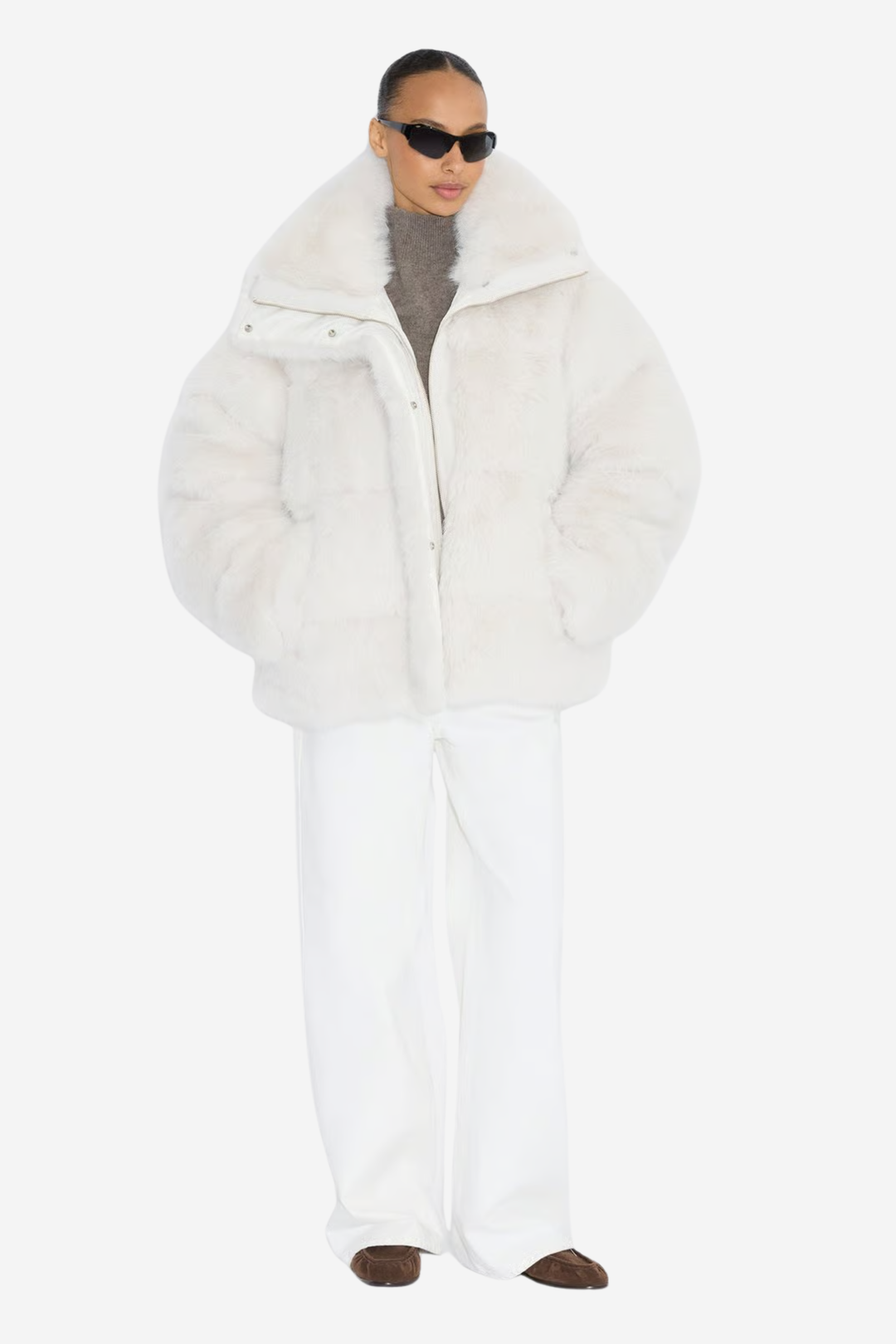 Holzweiler Yttertøy Steilia FauxFur Down Jacket Off White