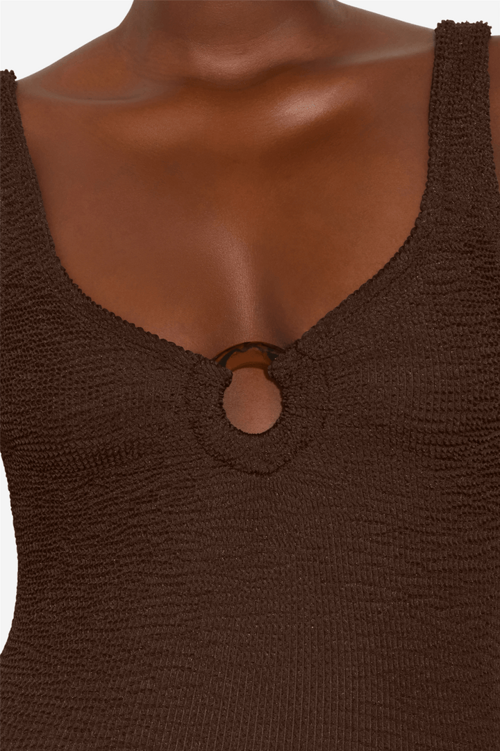 Hunza G Badetøy Celine Swim Metallic Chocolate