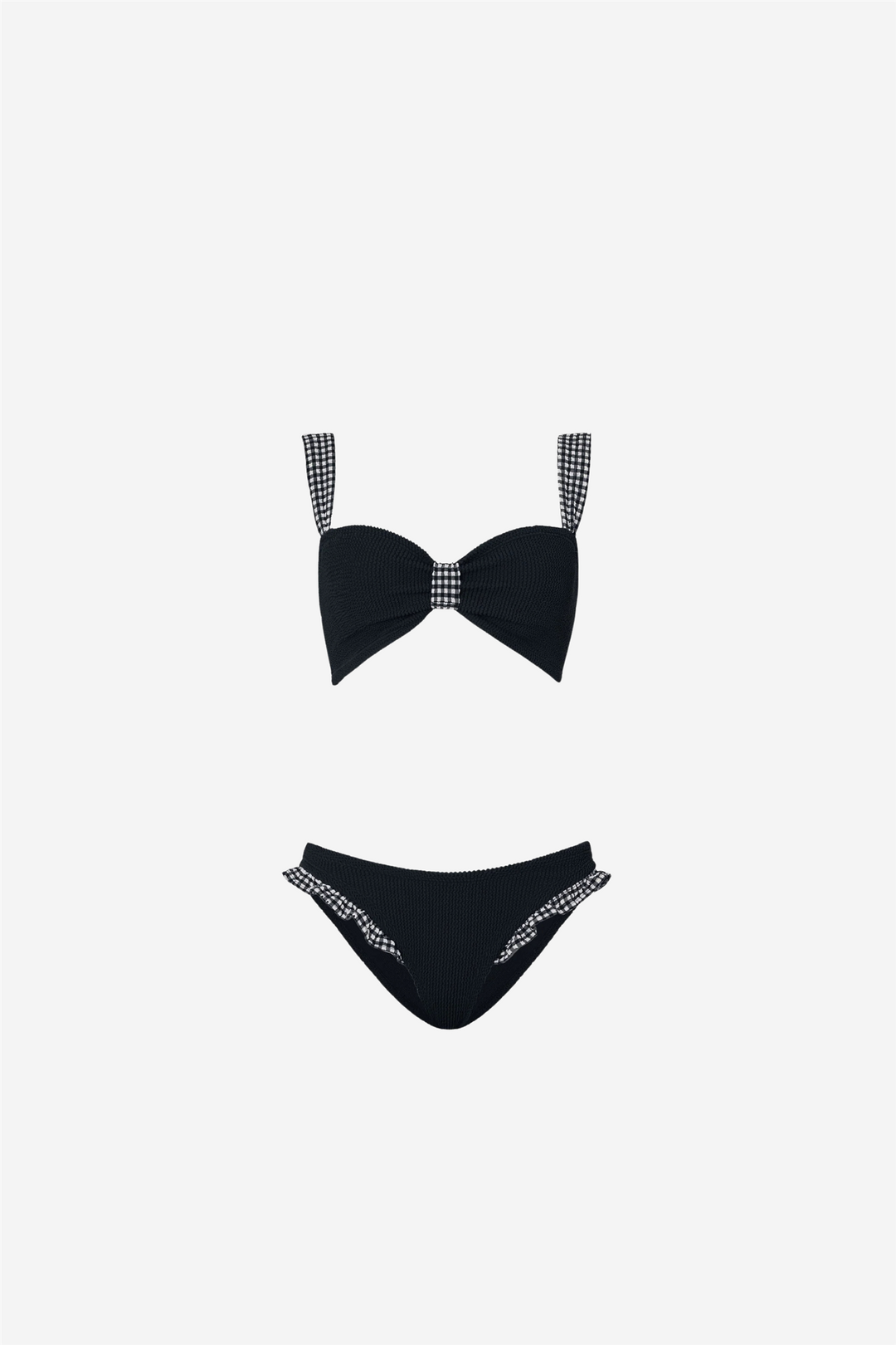 Hunza G Badetøy Loretta Bikini Black Gingham