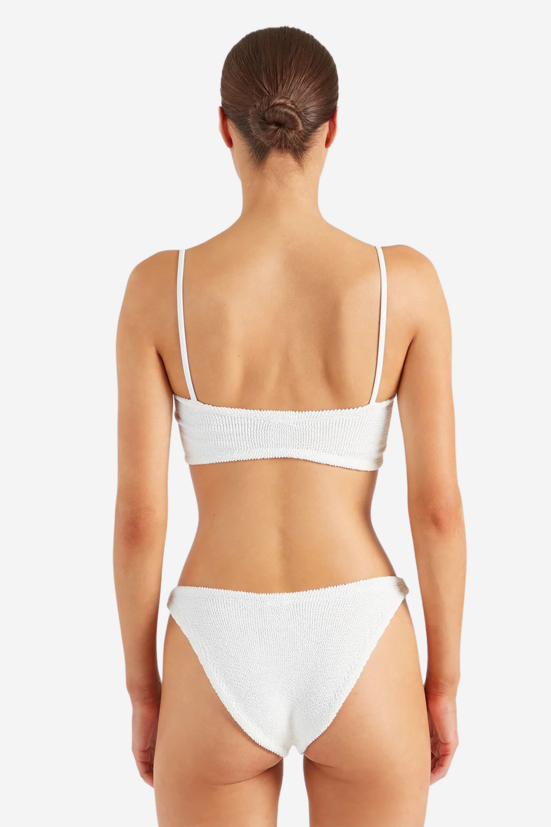 Hunza G Badetøy Misty Bikini Pearly Hoop White