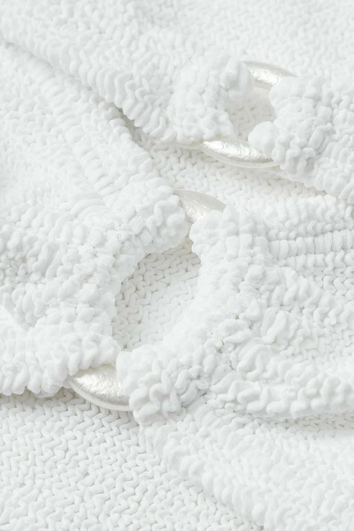 Hunza G Badetøy Misty Bikini Pearly Hoop White