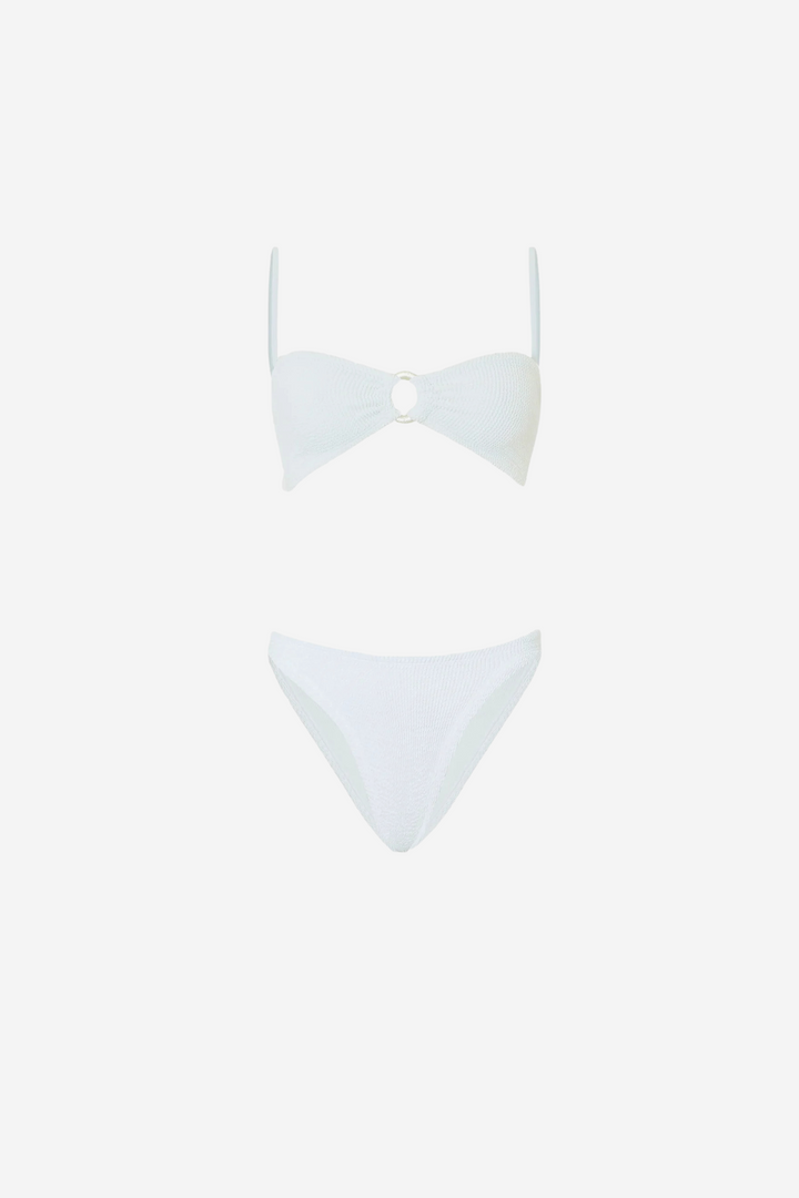 Hunza G Badetøy Misty Bikini Pearly Hoop White