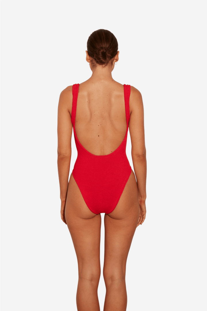 Hunza G Badetøy Square Neck Swim Red