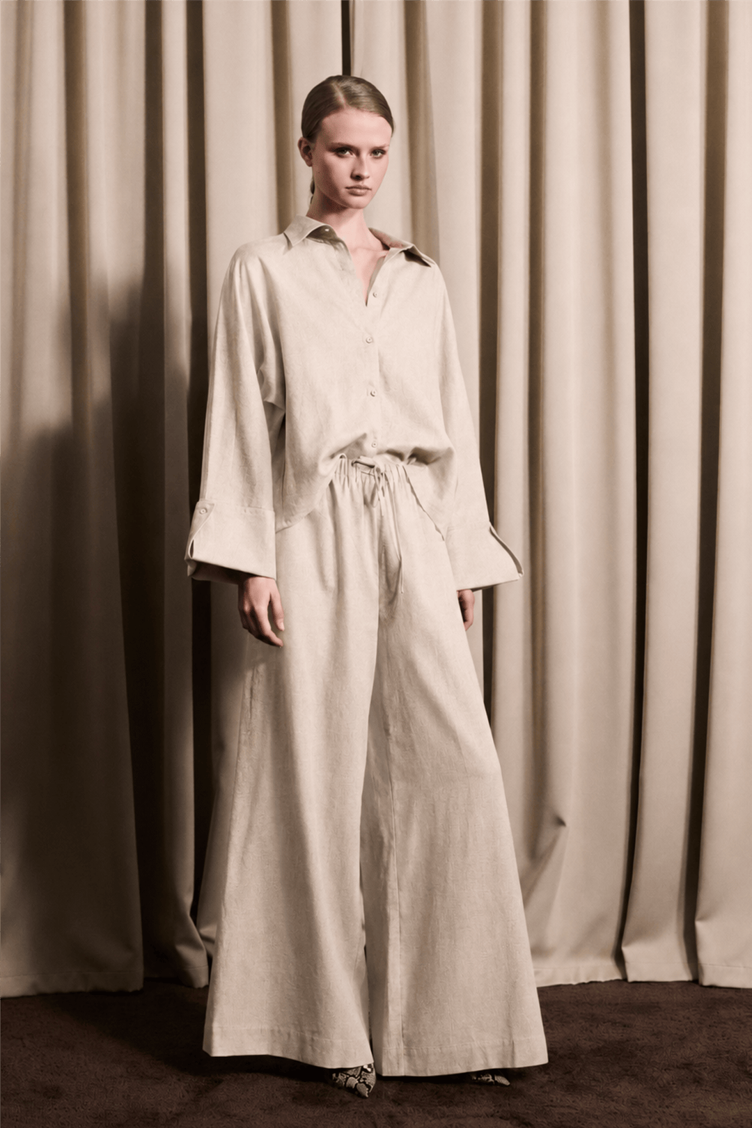 Iben Bukser & jeans Tide Linen Pants Raw Beige