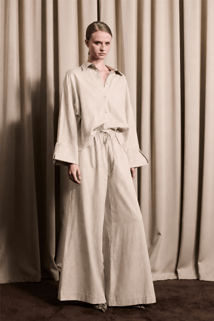 Iben Bukser &amp; jeans Tide Linen Pants Raw Beige