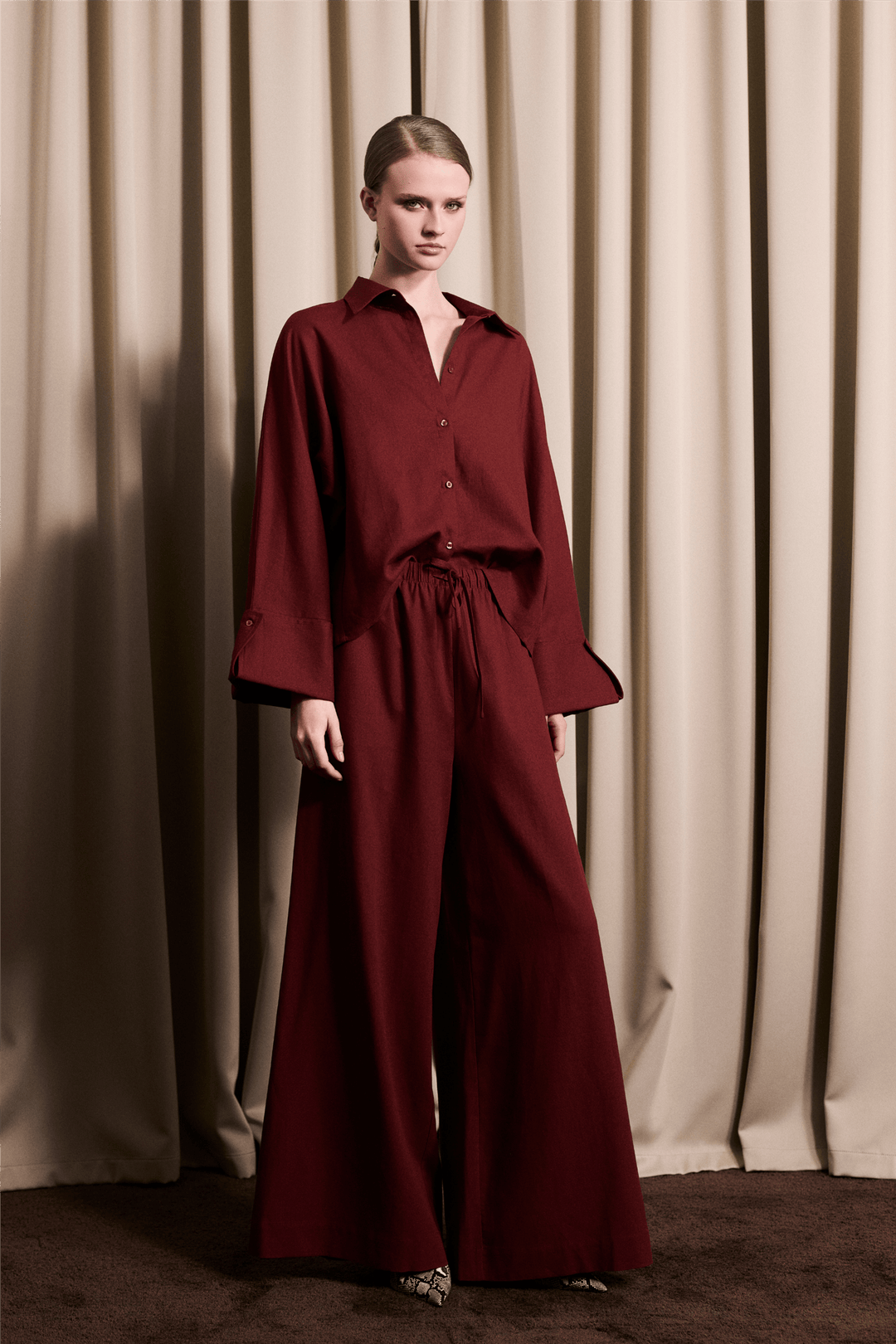 Iben Bukser & jeans Tide Linen Pants Rust Red
