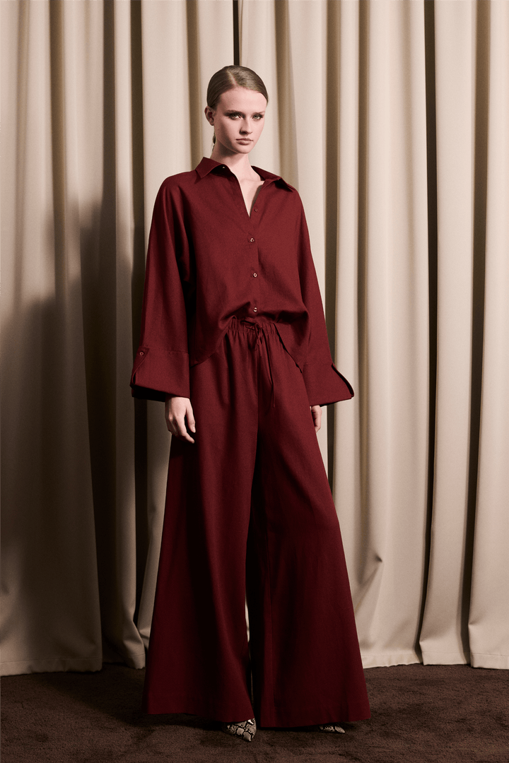 Iben Bukser &amp; jeans Tide Linen Pants Rust Red
