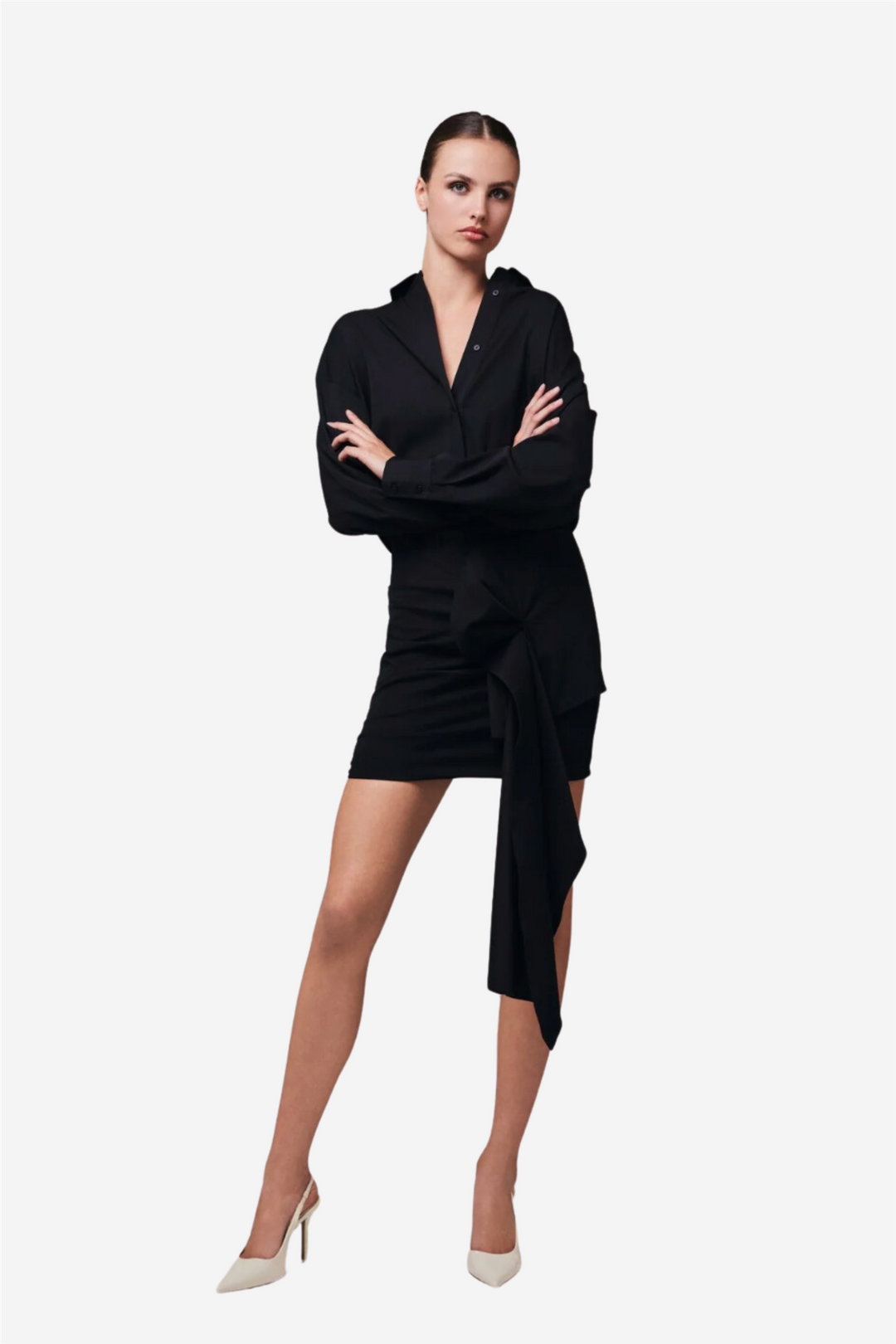 Iben Skjørt Air Chambray Skirt Black