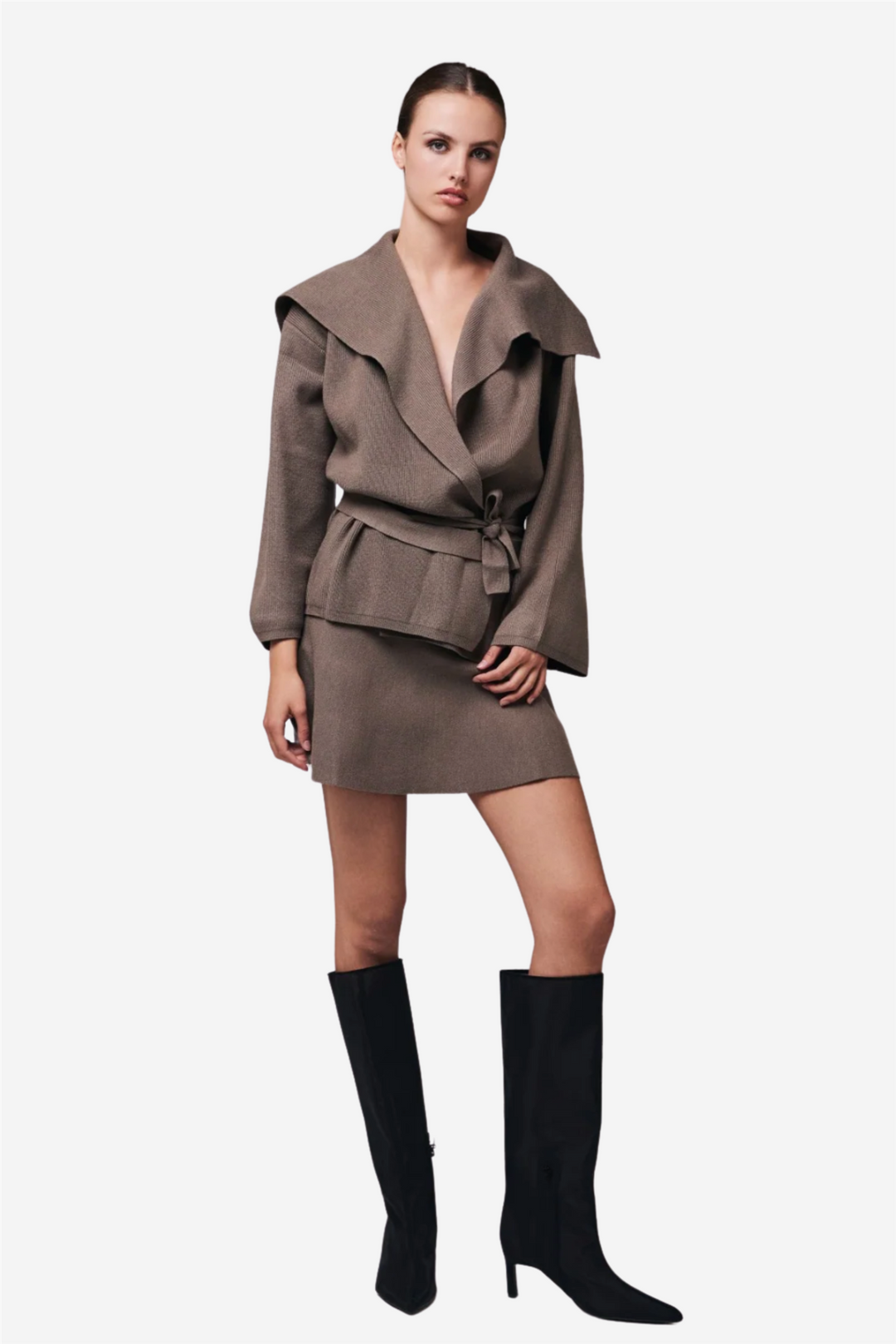 Iben Skjørt SERGE SKIRT TAUPE