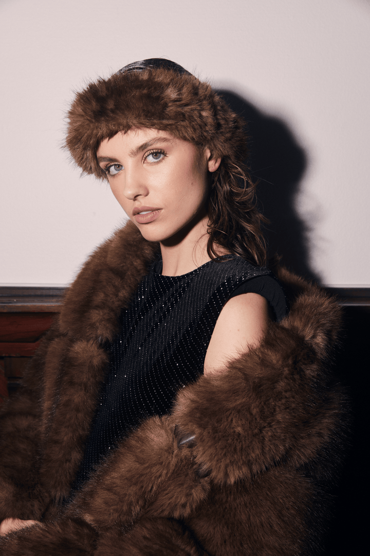 Iben Tilbehør Posh Headband Dark Brown