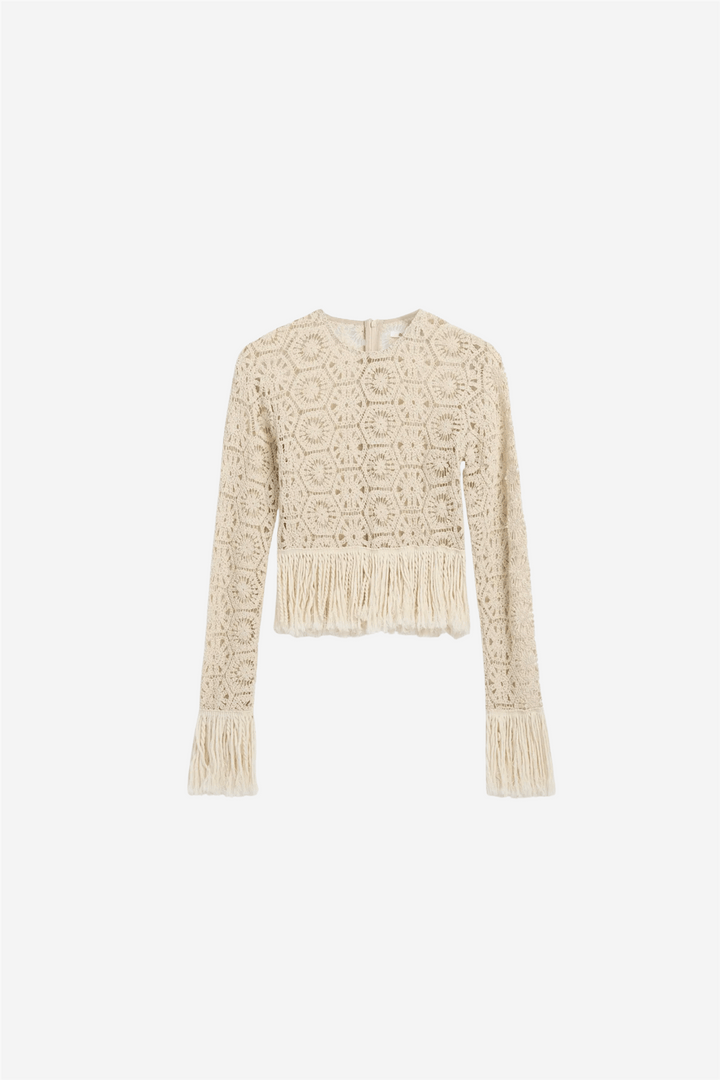 Iben Topper & t-skjorter Crete Top Raw Cotton