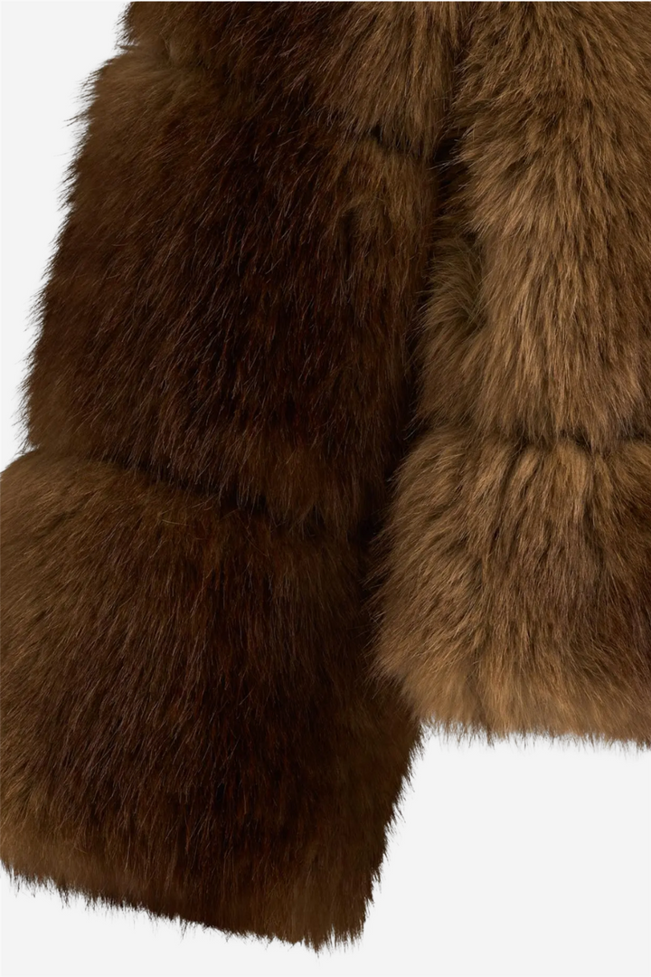 Iben Yttertøy Posh Short Coat Dark Brown