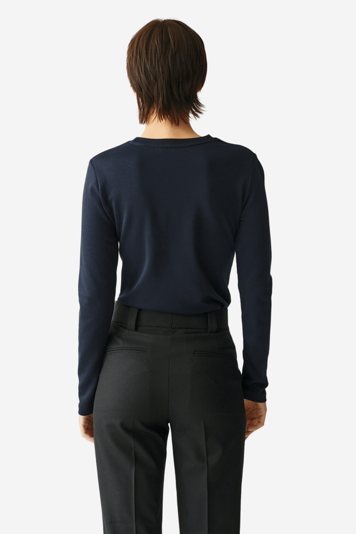 Julie Josephine Genser & Cardigan Andrea Long Sleeve Navy