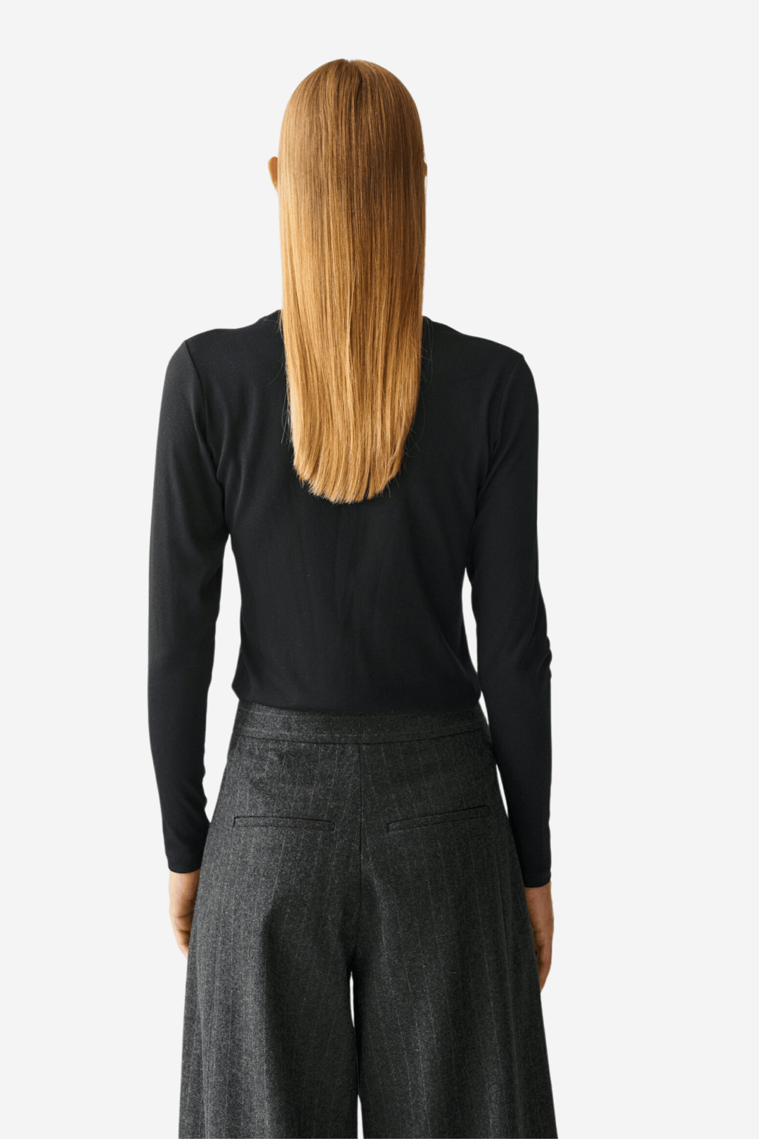 Julie Josephine Genser & Cardigan Andrea Long Sleeve Wool Black