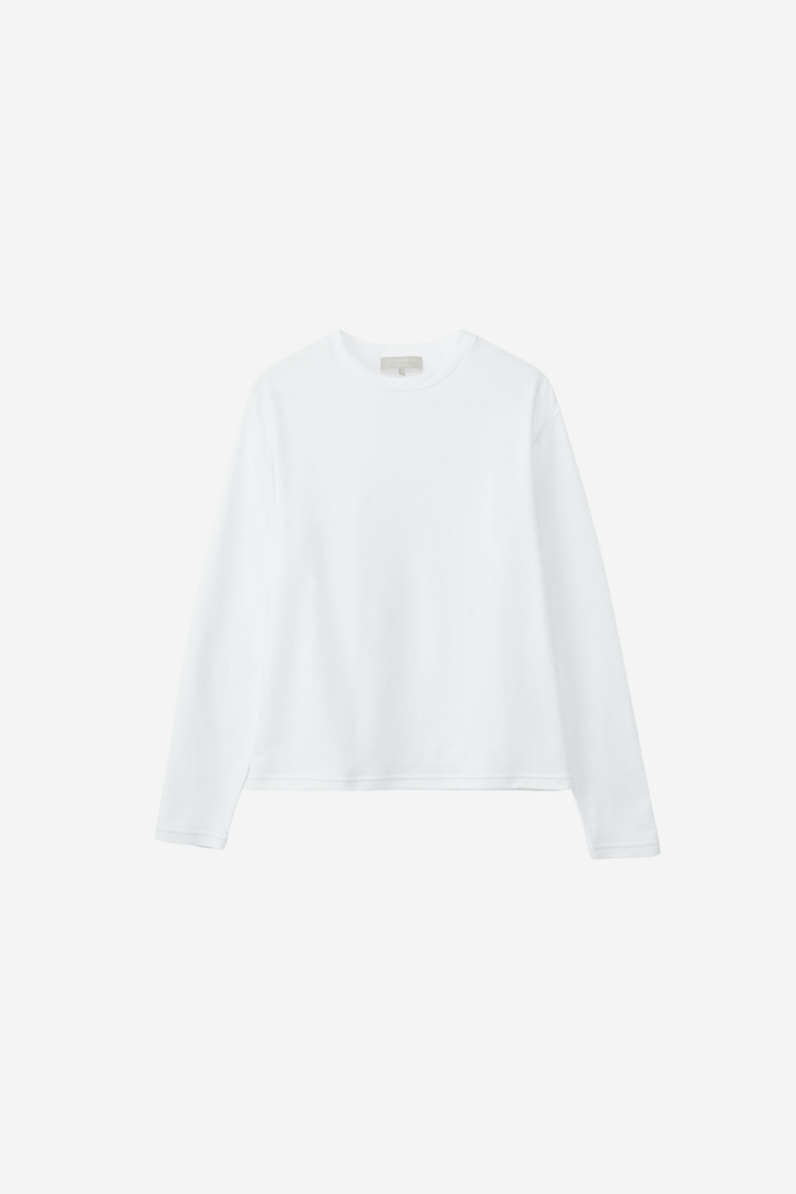 Julie Josephine Genser & Cardigan Annie Boyfriend Long Sleeve White