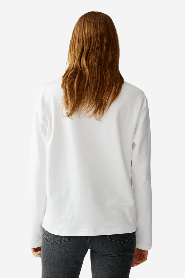 Julie Josephine Genser & Cardigan Annie Boyfriend Long Sleeve White